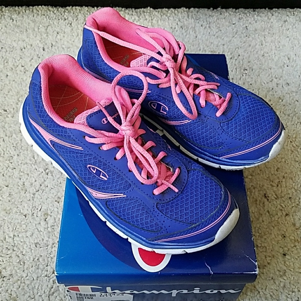 Champion blue and pink running shoes. Women's size 6.5. - Picture 4 of 5